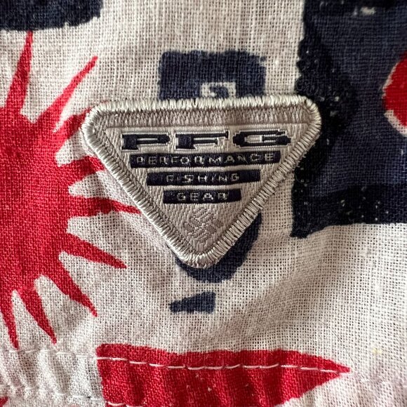 Women's PFG Columbia Linen Cotton Button-Up Long Sleeve Small Nautical A… - Picture 9 of 14